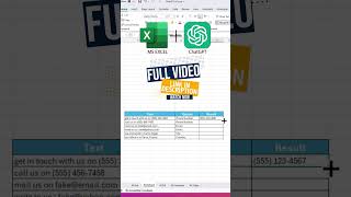 ChatGPT In Excel Shorts #1 #dataanalysis #excelfansonly #excelforbeginners #tutorial