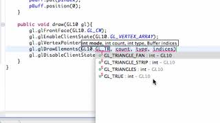 Android Developing Applications Tutorial 175 glDrawElements method