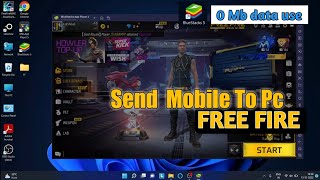 How to transfer free fire game form mobile to pc in bluestacks 5 || send free fire mobile to laptop