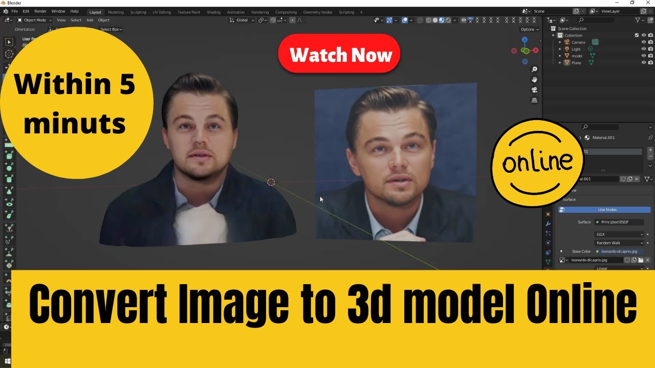 How To Convert Face 2d Image To 3d Model Online Within 5 Minutes | 2d ...