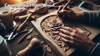 Carved Roses from Wood