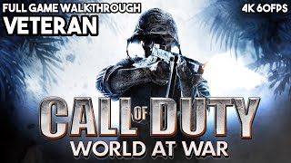 CALL OF DUTY WORLD AT WAR Full Game Walkthrough | VETERAN | 4K 60FPS