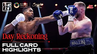 FULL CARD HIGHLIGHTS | Day of Reckoning | Joshua vs. Wallin, Wilder vs. Parker & More!