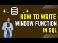 How to write window function in SQL | window function in SQL | window function SQL example