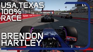 Brendon Hartley's Toro Rosso STR12 F1 2017 Season Mod 100% Race at Austin,Texas