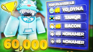 The WORLDS First 60,000 Win Player In Roblox Bedwars..