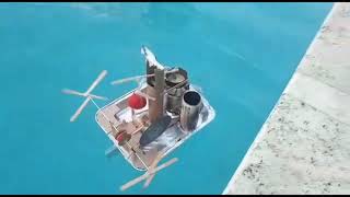 Homemade Stirling engine boat V2.0