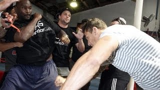 Press conference fight - SBW gets punched by Tillman