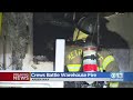 Crews Battle Warehouse Fire