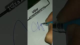 Vijay name signature new style #vijay #namesignature #nameart #shortsvideo