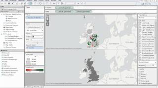 Dual axis filled maps