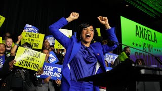 Alsobrooks celebrates victory over Hogan in Maryland Senate race