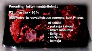 Poronlihan lajitelmamääritelmät