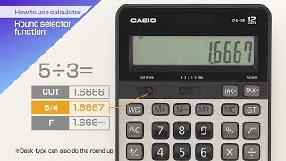Casio How To Use Calculator Round Selector Function