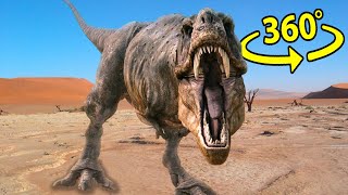 360 Video | T-Rex Escape from Jurassic World Evolution VR Dinosaurs 4K