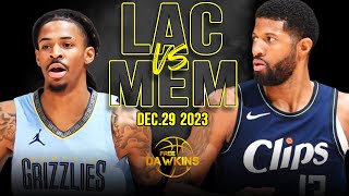 Los Angeles Clippers vs Memphis Grizzlies  Game Highlights | December 29, 2023 |