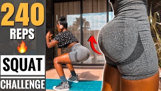 TOP 2 Weeks BIG BOOTY SQUAT CHALLENGE~240 Reps A DAY For A Must Bigger Butt & Th