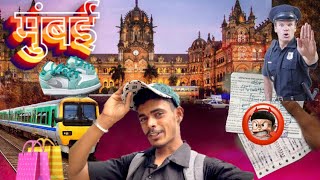 😎आज गेलो मुंबई ला 🛍️🚆 TC नी मारली fine 💸ticket, आसून fine ka 🤨🛍️