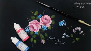 [YT12FA] #FolkArtPanting彩繪 #Decorativepainting木器彩繪  【Paint Roses Step by Step跟着步骤画玫瑰】23/03/2020