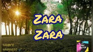 Zara Zara Bahekta Hai |Cover sing| With lyrics