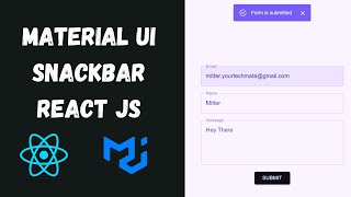 How to use Material UI Snackbar Component in React Js