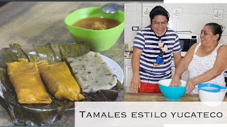 Tamales estilo yucateco con mi abuelita.