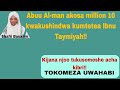 Raddi kwa  Muwahabi Abuu Al-man baada ya kushindwa kumtetea Ibnu Taymiyah kwa dau la million 10!!