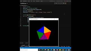 Draw a pentagon Spiral Using Python Turtle Graphic