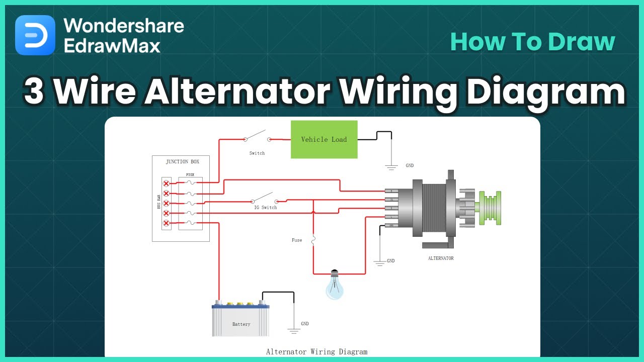 Alternator Wiring Diagram B+ D+ W