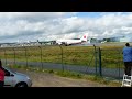 b 747 aterrizando en aeropuerto de lavacolla santiago de compostela