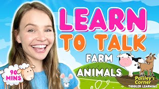 Toddler Learning Video - Learn Farm Animals | Learn to Talk | Toddler Speech | Videos for Kids