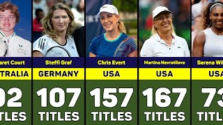 Most WTA Titles Won in Tennis  😨😱  [NEW VERSION]
