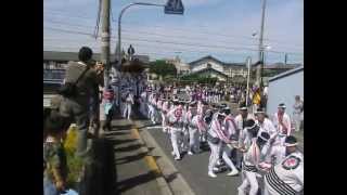 信太幸地区だんじり祭り　連合曳き　第一団地前　太町　2012.10.08