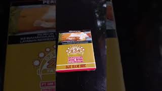 three typical very famous indonesian cigarettes. surya, djarum, dji sam soe