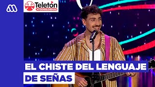 El chiste del lenguaje de señas de Diego Urrutia en Teletón 2023