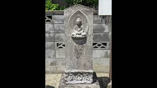 stone Buddhist　202306　埼玉県鴻巣市明用　観音寺の庚申塔群内　庚申塔① ‐ Clipchampで作成