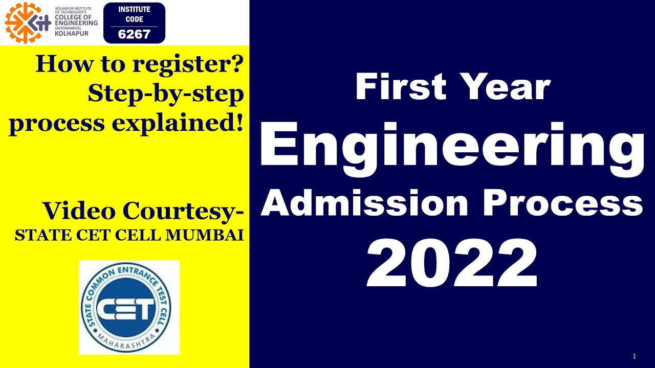 First Year B.E./B.Tech. Admission Process 2022_CAP Registration - YouTube