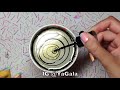 nail art tutorial black and rainbow water marble from @yagala