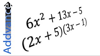 Factorising Harder Quadratics | GCSE Maths | Addvance Maths 😊➕