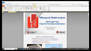 MEscope Modal Webinar: "TRN Chain Testing™ Using Two Tri-axial Accelerometers"