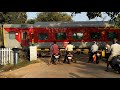 rajdhani express thrashes a railroad level crossing