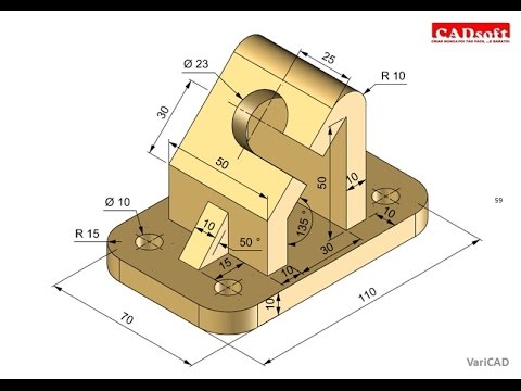 VariCAD 2016 3D - Exercise 18 - YouTube