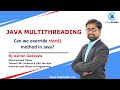 #18 Can we override start() method in Java Multithreading? | By Ashish Gadpayle