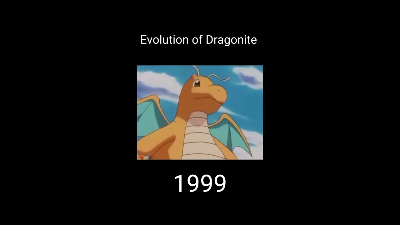 Evolution of Dragonite pokemon
