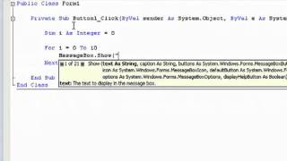 YouTube VB NET Tutorial 15 For Loop Visual Basic 2008 2010