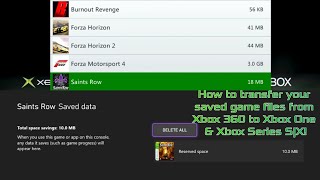 How to transfer your saved game files from Xbox 360 to Xbox One & Xbox Series SIX!