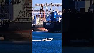 Speedboat in a shipyard #ship #maritime #shipping #marine #vessel #sea #floating #boat #speedboat