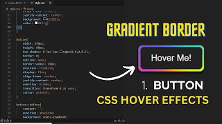 Button Gradient Border with Animation | CSS Buttons Hover Effect | In Hindi | HTML & CSS