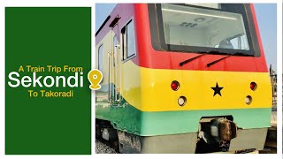 Beautiful #Takoradi -ride Air-condition Train to Work in Africa -From Sekondi To Takoradi City Rails