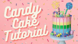 Colorful Candy Cake Tutorial! Fun and easy!